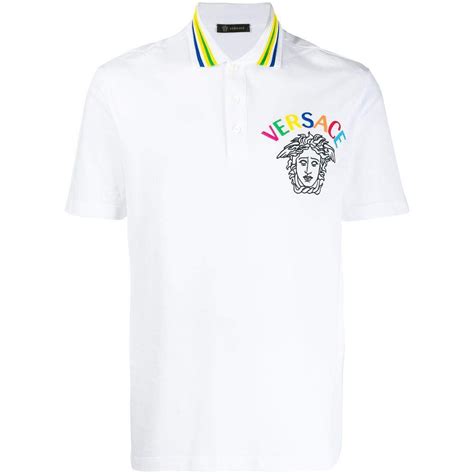 versace polo shirt embroidered